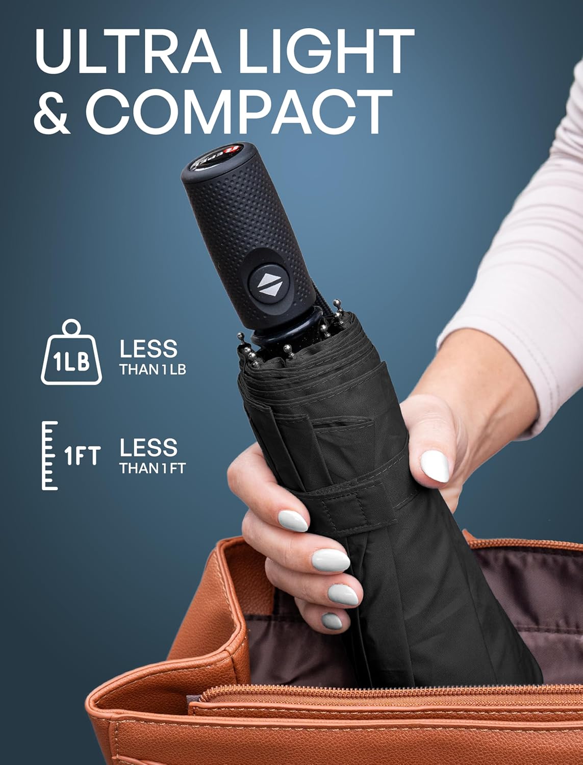 Detalle 2 de Repel Windproof Travel Umbrella, Auto Open 1pc ☔