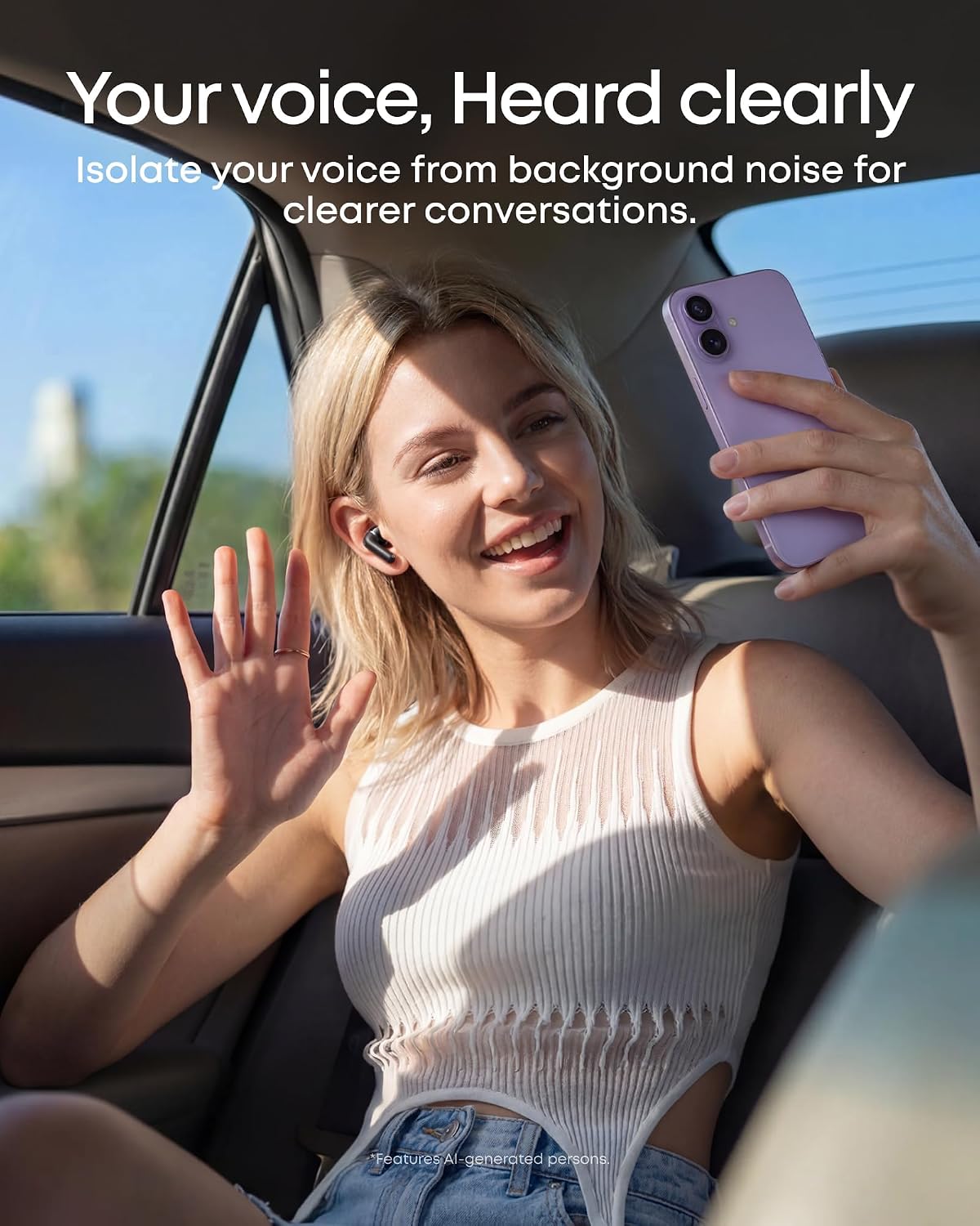 Detalle 2 de soundcore P42i True Wireless Earbuds with Adaptive ANC, LDAC and Natural Mode