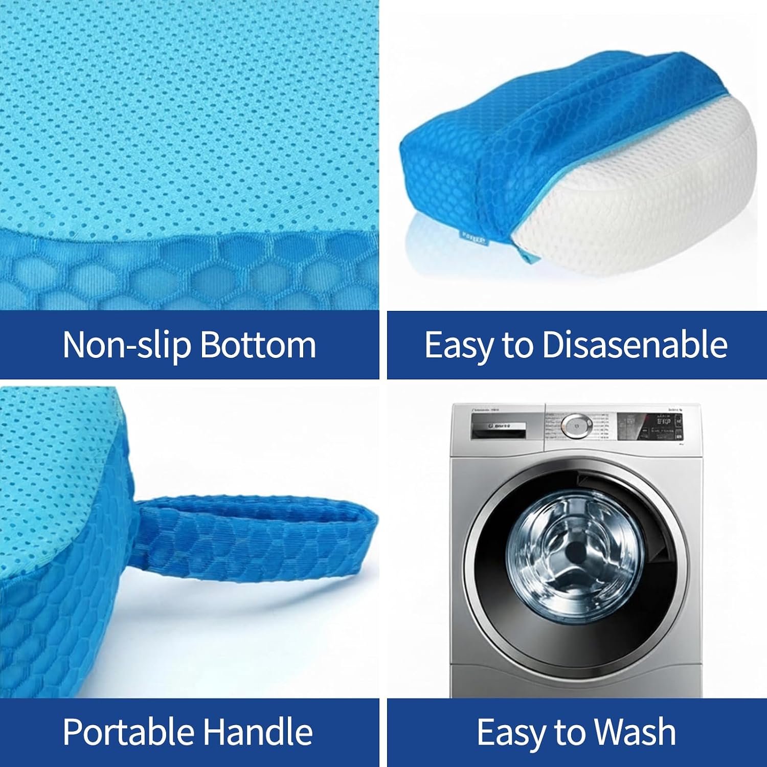 Detalle de Samplife Booster-02 Hot Tub Booster Seat, 3D Air Mesh, Weighted Non-Slip Base