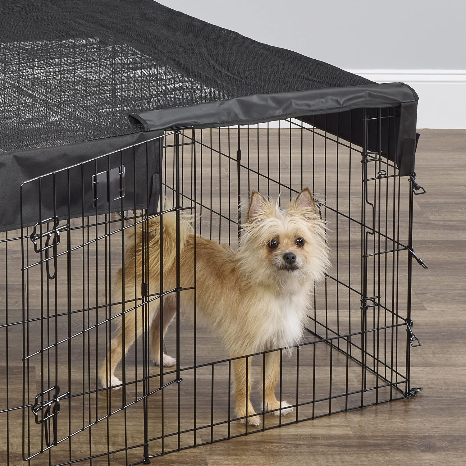 Detalle 2 de MidWest Homes for Pets square exercise pen fabric mesh top cover (poly-mesh with hook-and-loop)