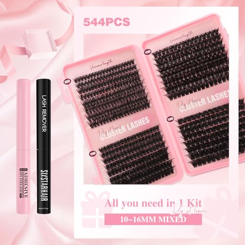 Detalle de Sixstarhair kit de faux cils en bouquets, 60D à 150D, 10–16 mm
