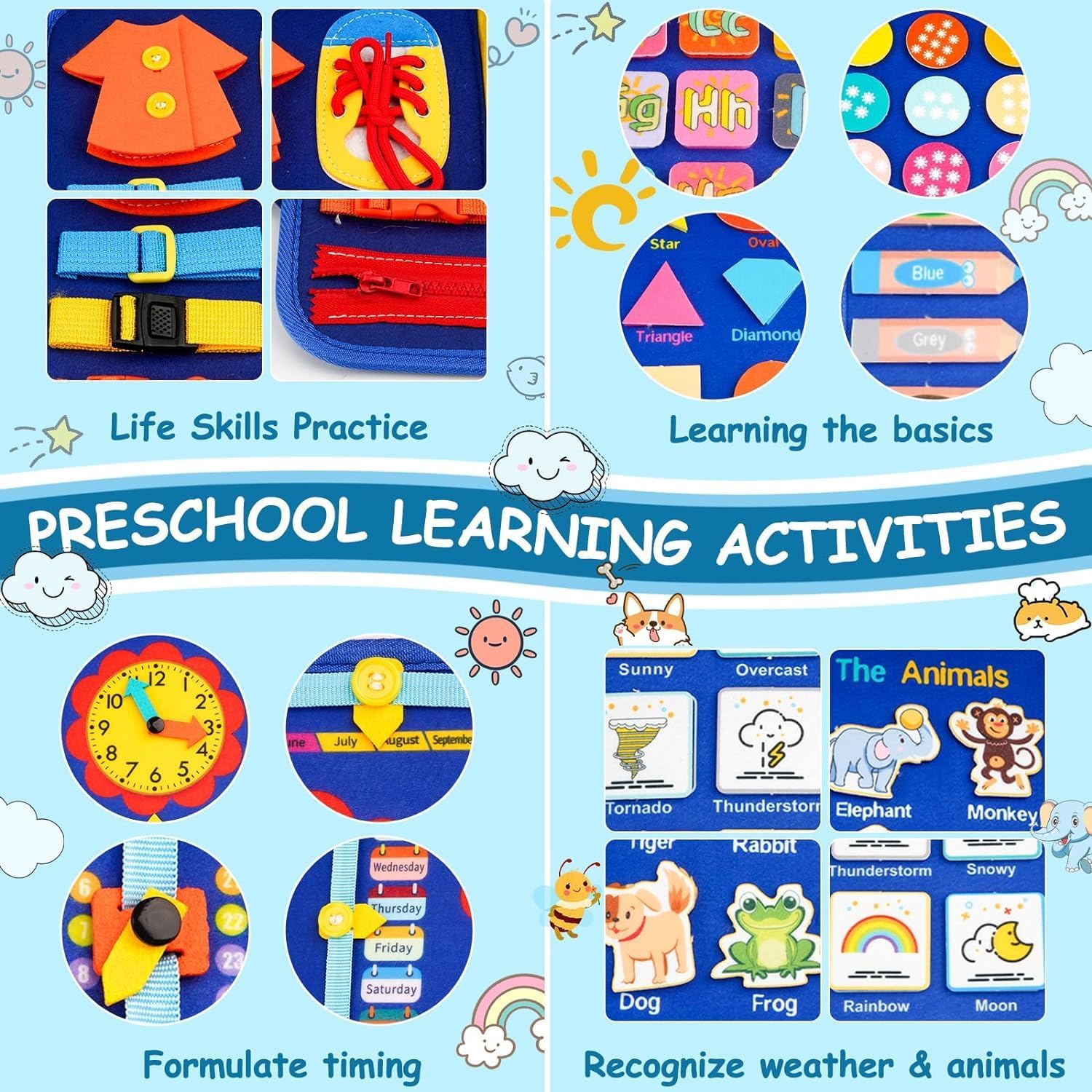Thumbnail 4 de SaFeli Montessori Toddler Busy Board