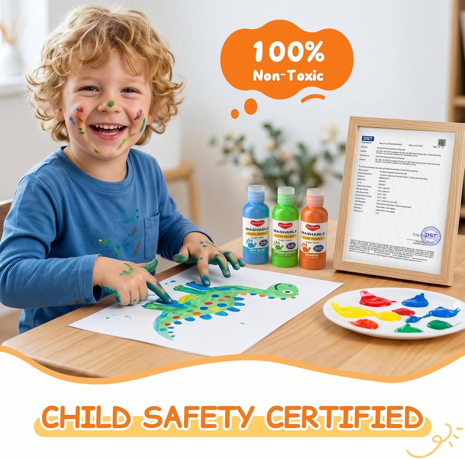 Detalle de Smallbudi Finger Paint Set, 12 Colors
