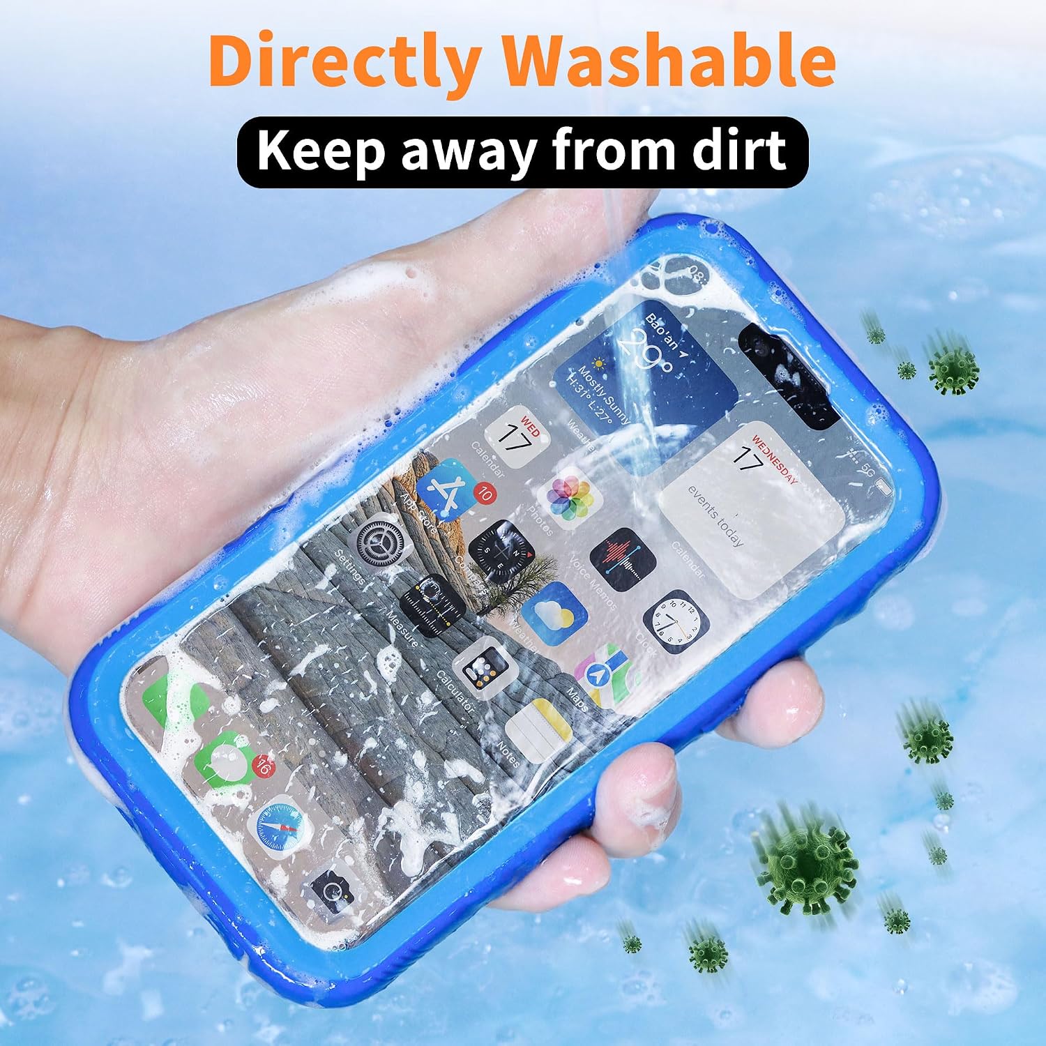 Detalle de Cozycase Cover TOP Antiurto IP68 per iPhone 11 – Protetta e Leggera, Blu