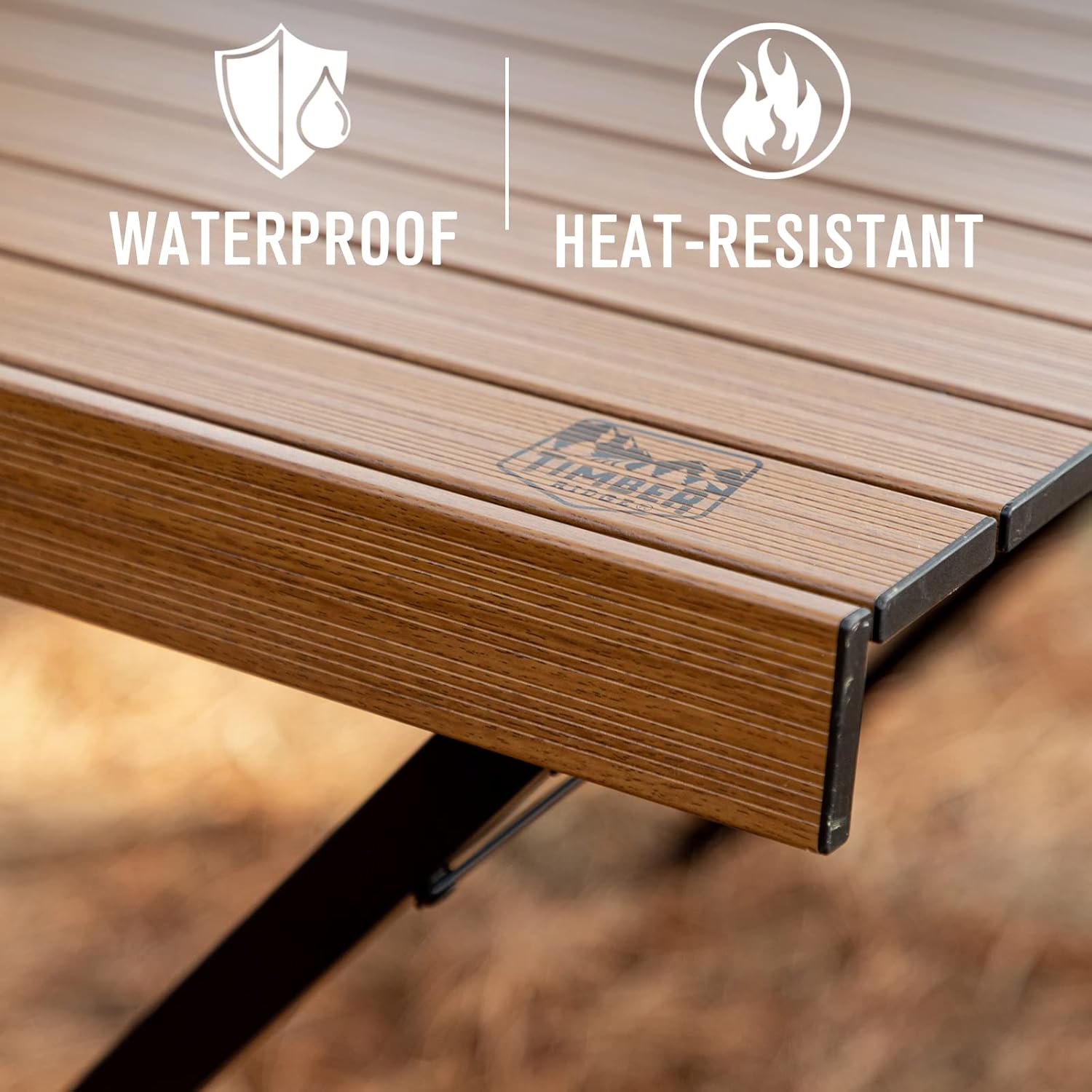 Thumbnail 4 de TIMBER RIDGE Folding Camping Table 108x71cm