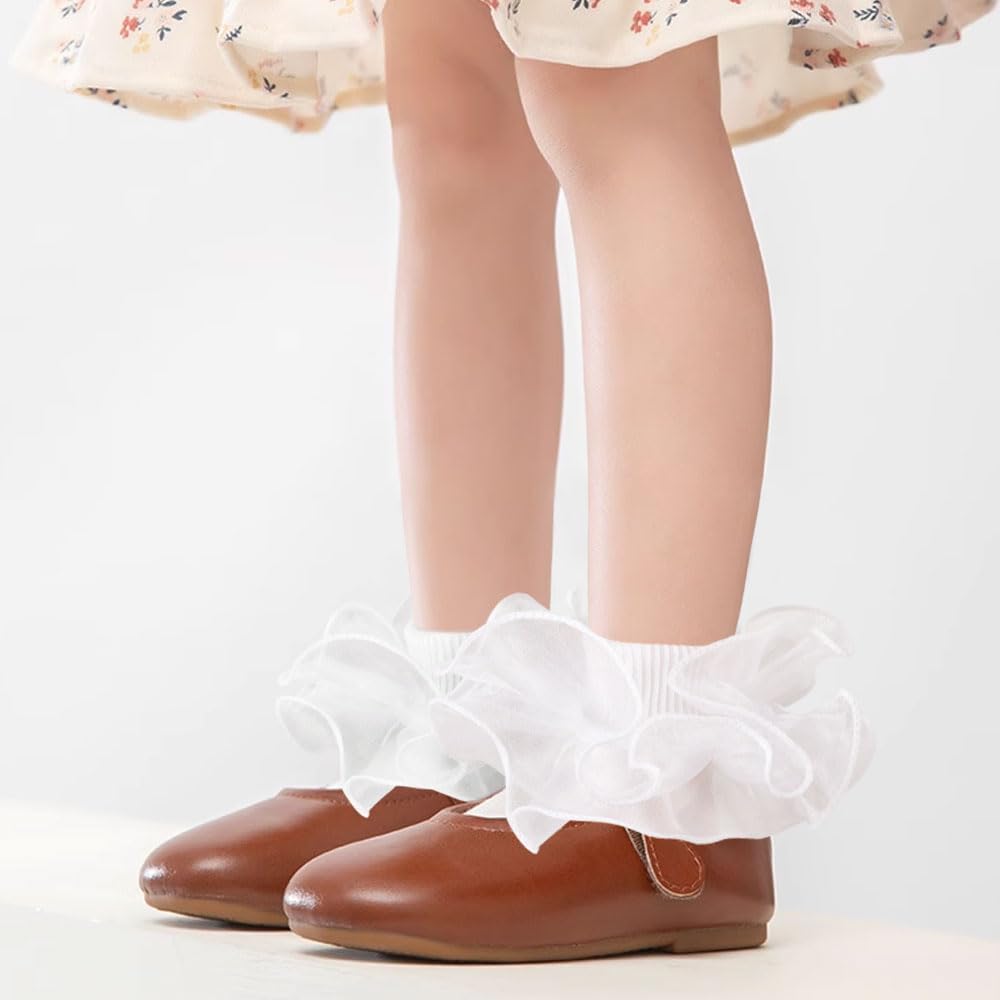 Thumbnail 2 de DRESHOW Toddler Girls Ruffle Socks