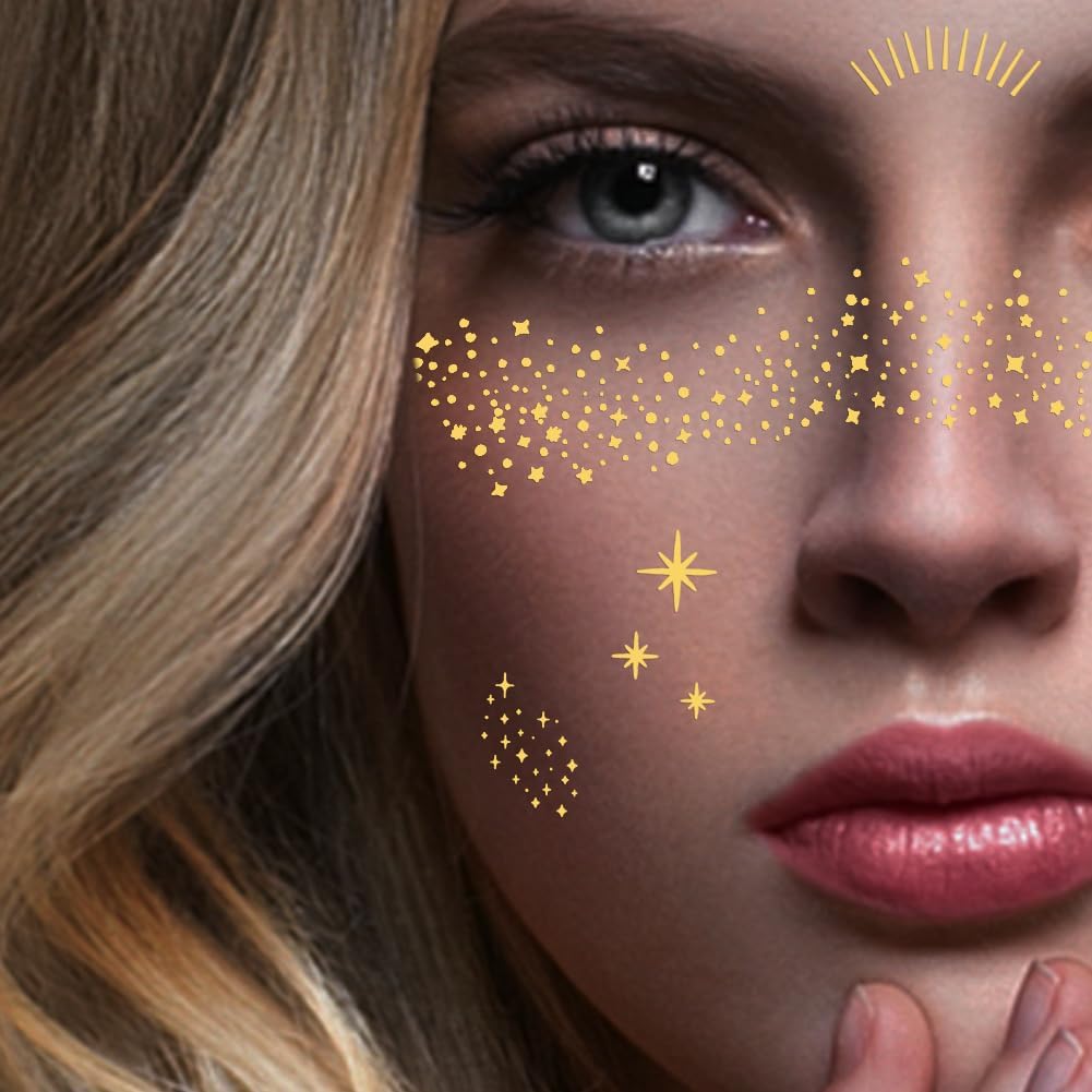 Thumbnail 2 de LOPHE autocollants temporaires “taches de rousseur” avec paillettes imperméables (12 feuilles, 2 styles)
