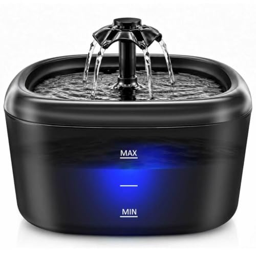 Detalle de Fontaine à Eau Nenozi pour Chats et Chiens - 2,2 L, Pompe Ultra-Silencieuse et Filtration Triple