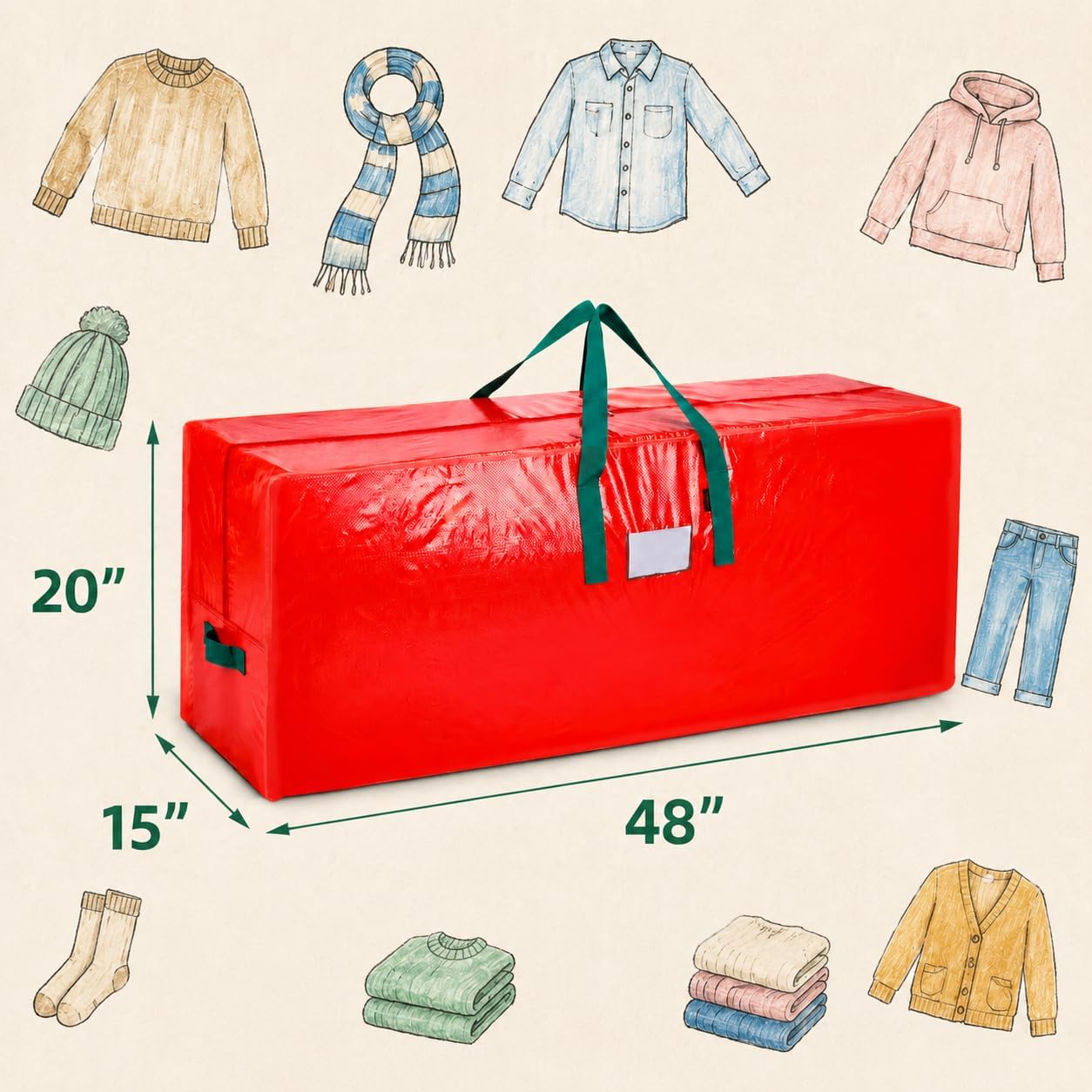 Thumbnail 1 de KRYSTY Christmas Tree Storage Bag fits 7.5 ft tree ⏳