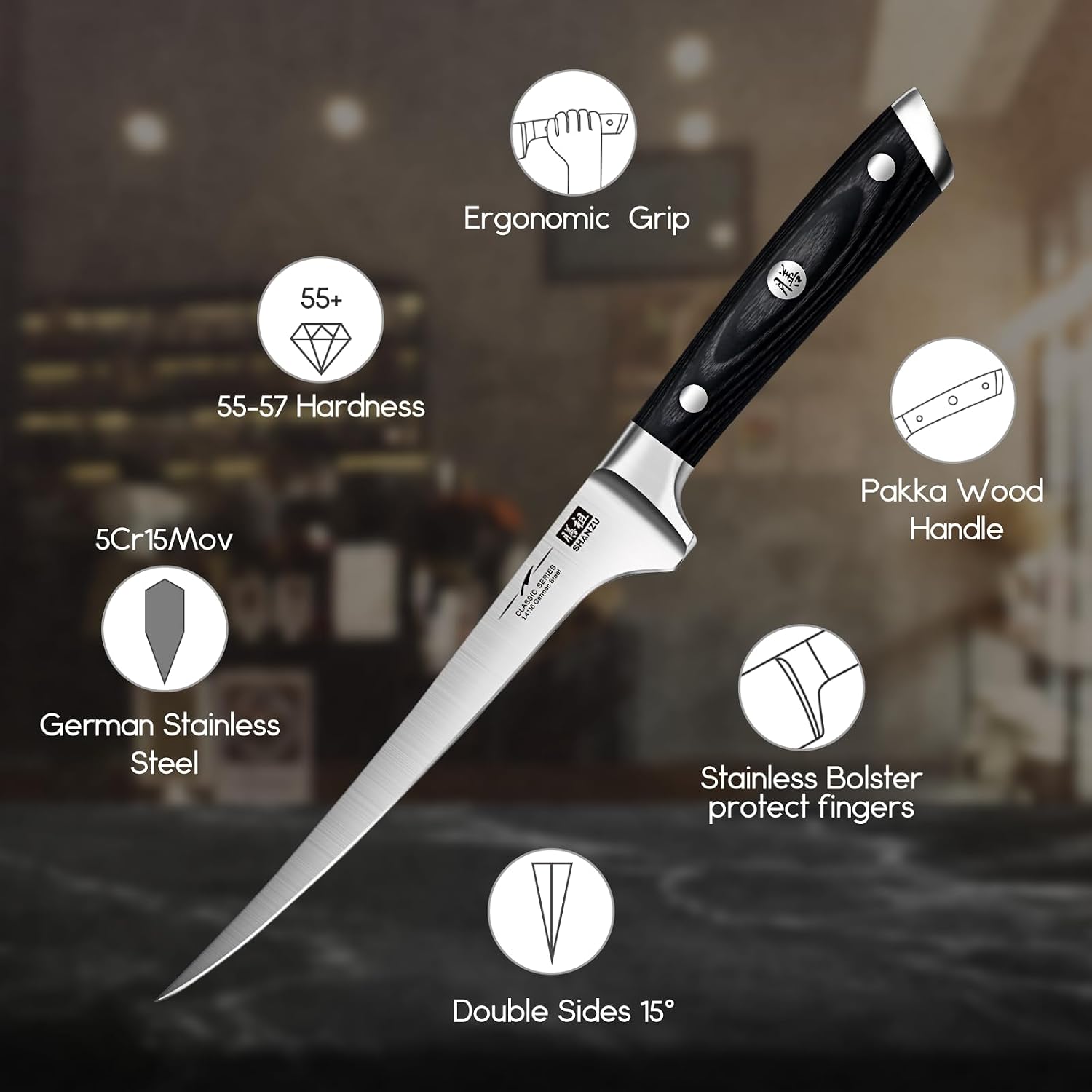 Detalle de SHAN ZU Fillet Knife, 7-inch
