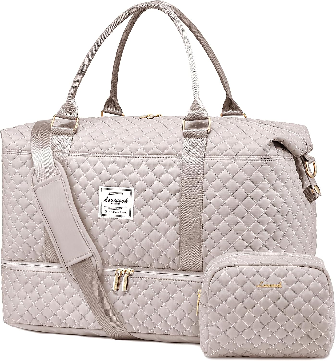 Thumbnail 3 de LOVEVOOK Borsone da Viaggio Donna con Organizer e Compartimenti Separati - 53x24x38 cm, Nylon Resistente