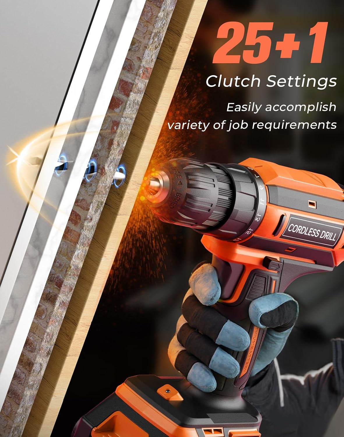 Detalle 2 de VIWKO 20V Cordless Drill Set
