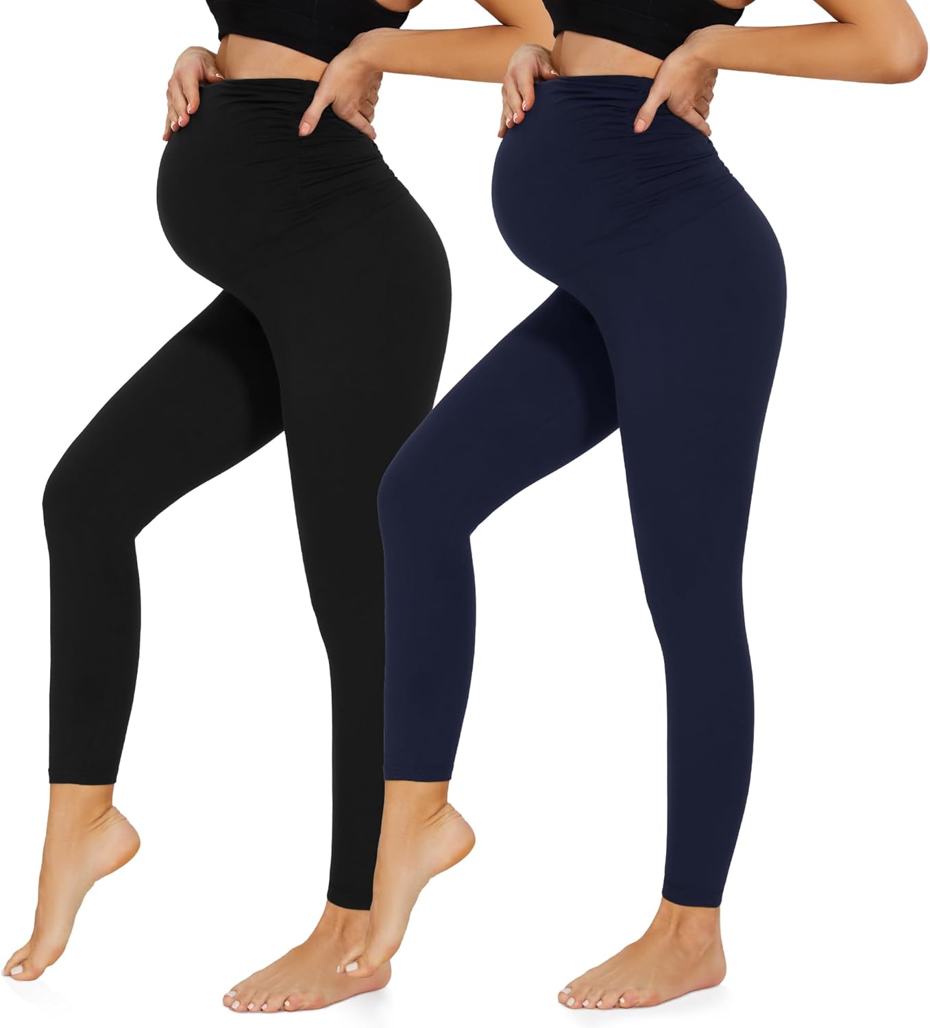 Thumbnail 6 de HIPOWER Umstandsleggings 2er Pack – High Waist, blickdicht, weich und elastisch