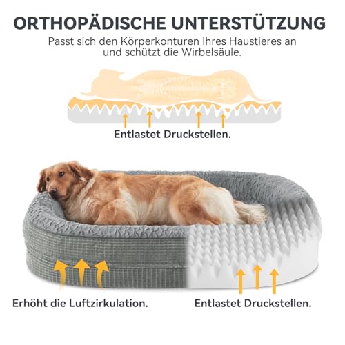 Detalle 2 de Pawk Panier chien moyen taille, lit orthopédique 71x58x15 cm