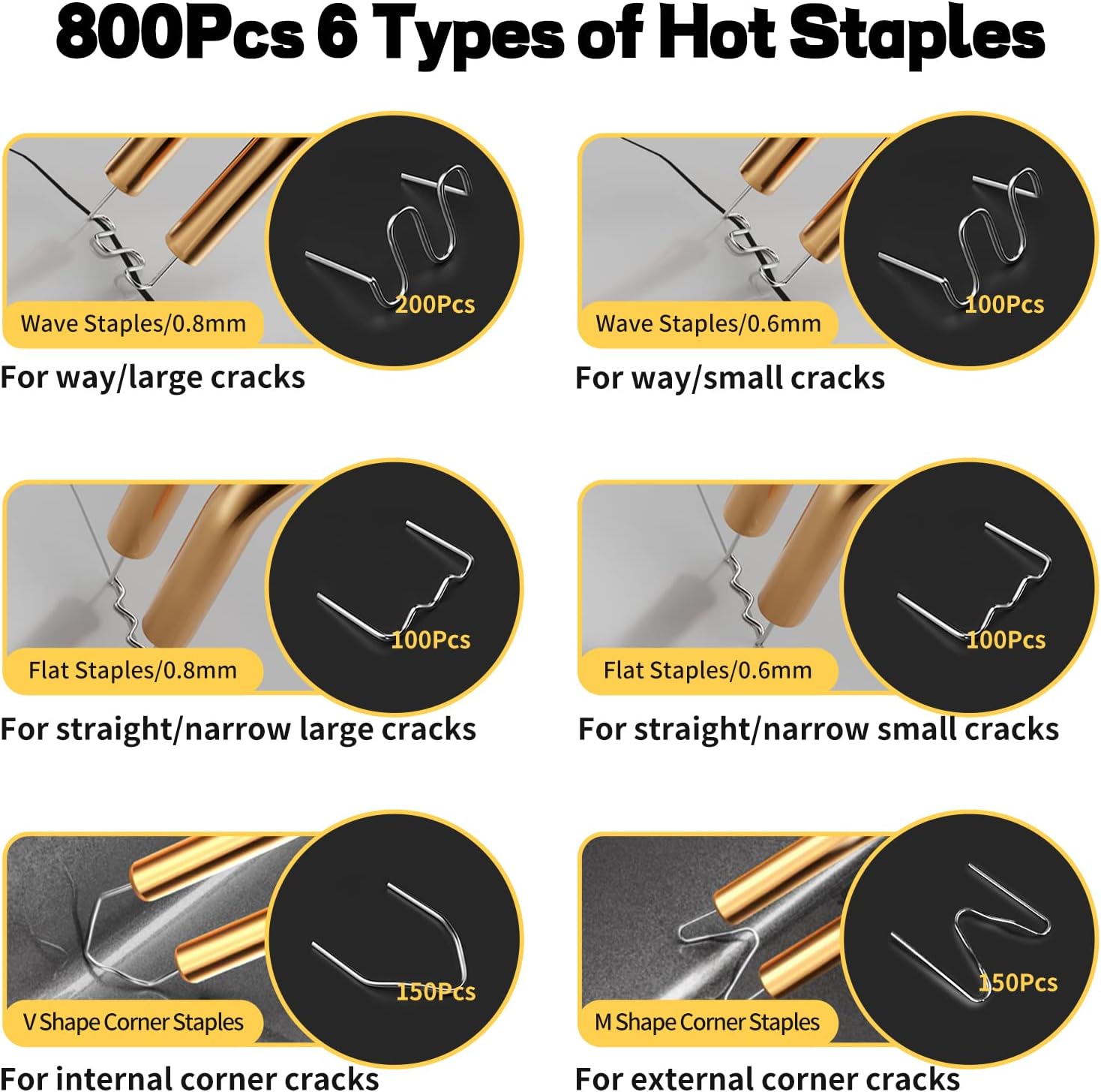 Thumbnail 3 de 220W Kunststoff Schweißgerät 2-in-1 Stoßstangen Reparatur-Set mit 800 Hot Heftern