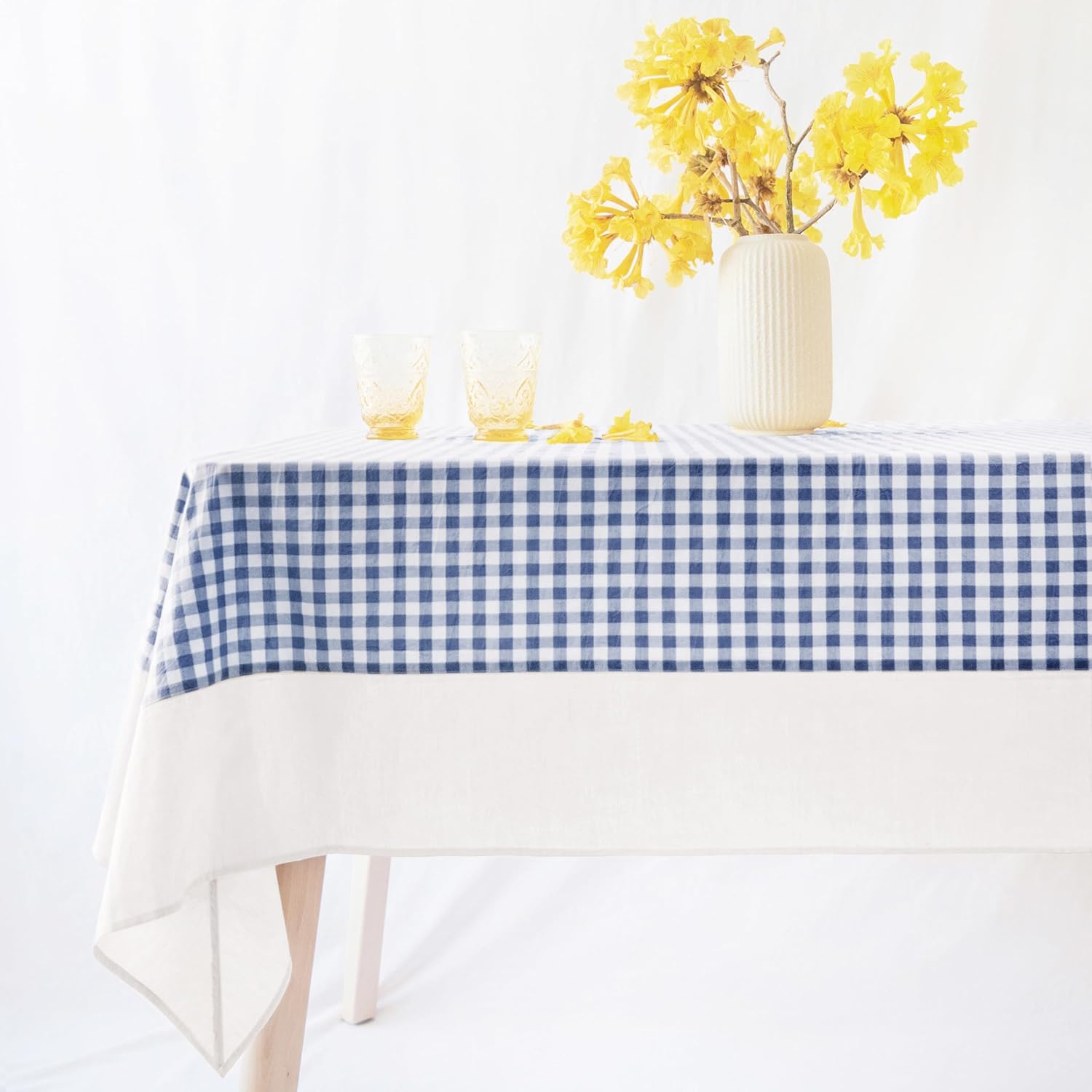 Thumbnail 6 de MONDAY MOOSE Gingham Checkered Farmhouse Tablecloth, 55x70 inches