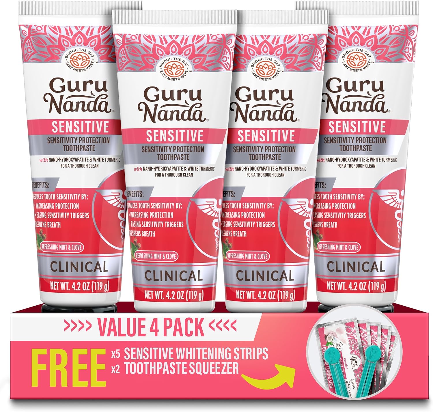 Detalle de GuruNanda Hydroxyapatite Toothpaste 4-pack
