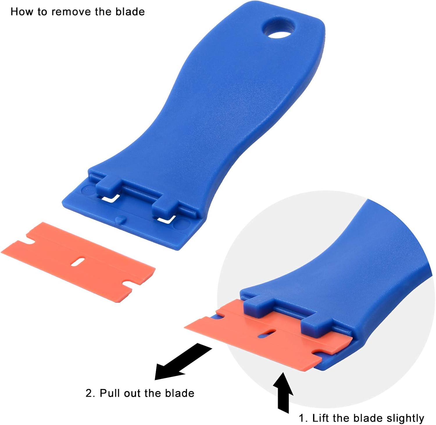 Thumbnail 6 de FOSHIO FM052 Plastic Razor Blade Scraper Set with 2 Tools and 100 Blades