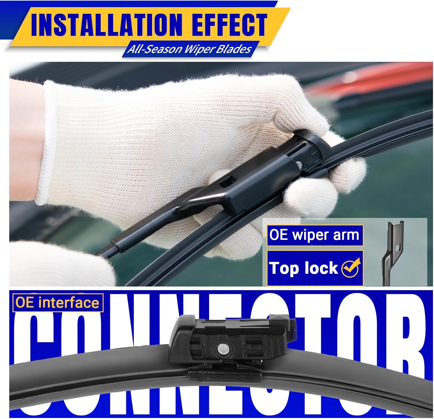 Detalle de Tesla Model 3/Y Replacement Wiper Blades 26"/19"