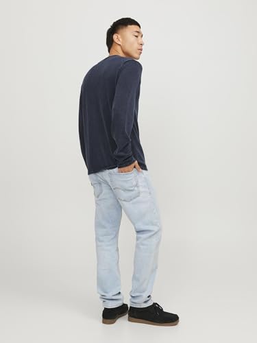 Detalle de Jack & Jones Jjeleo Knit Crew Neck L azul marino