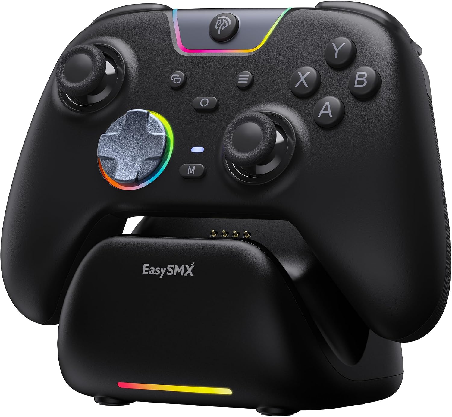 Detalle de EasySMX X05Pro Wireless Controller with Charging Dock – Versatile PC, Switch, Android & iOS Pick