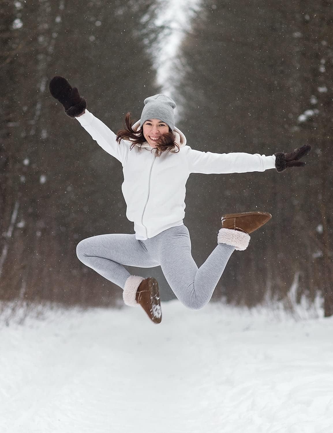 Detalle de baleaf Women's Fleece-Lined Leggings with Pockets, Water-Resistant Thermal Fabric