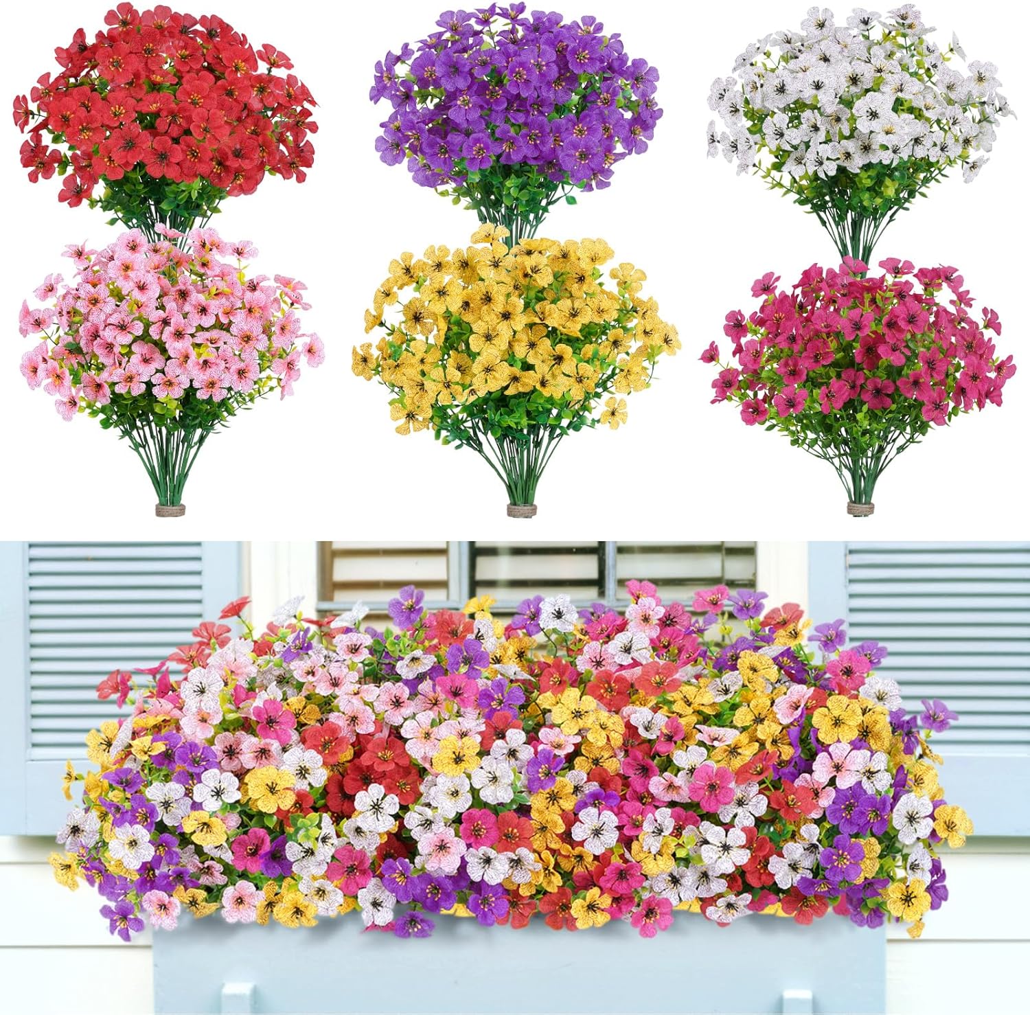 Detalle de Lifewit Artificial Flowers 24 Bundles