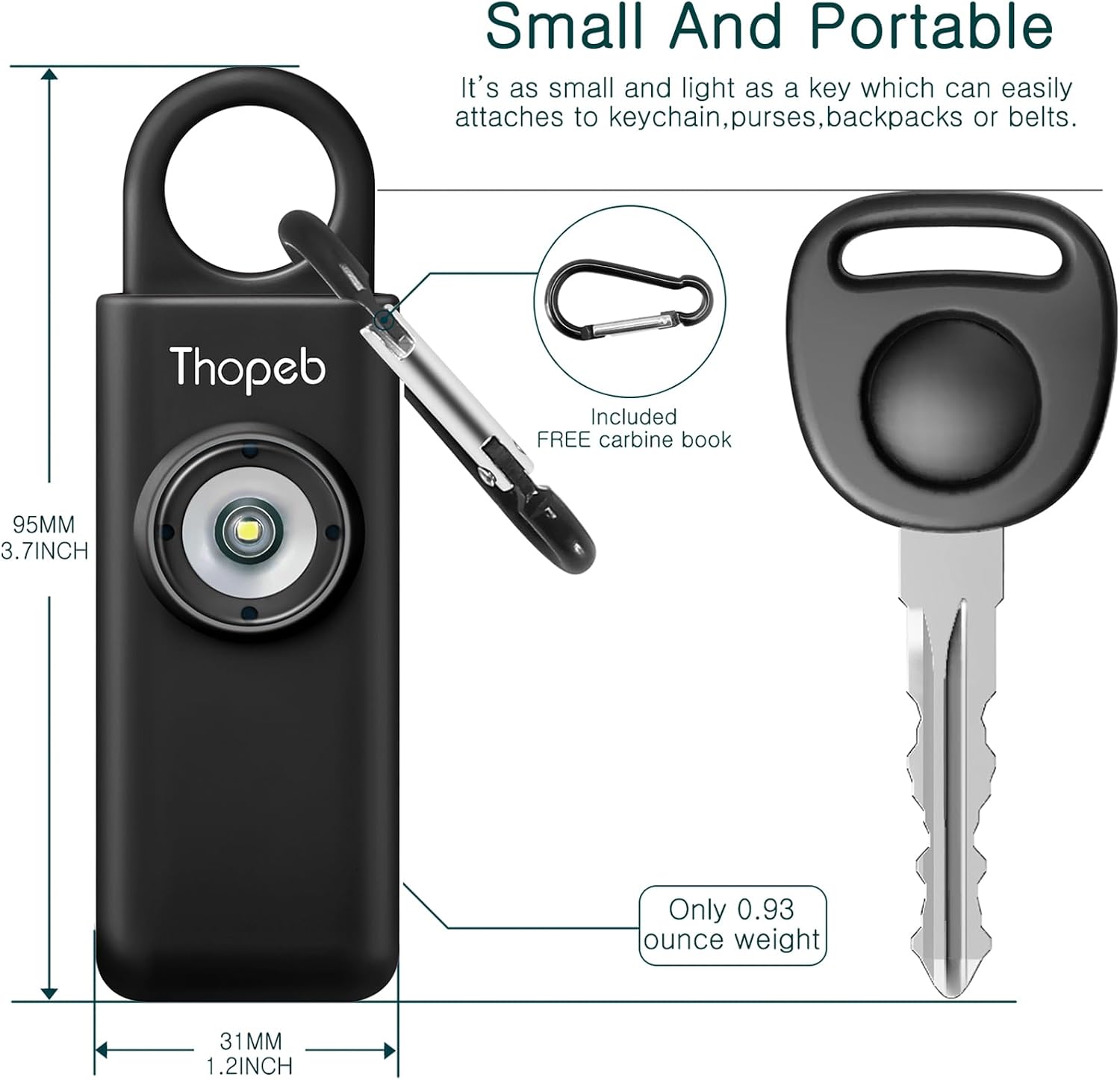 Detalle de Thopeb Persönlicher Alarm 130 dB