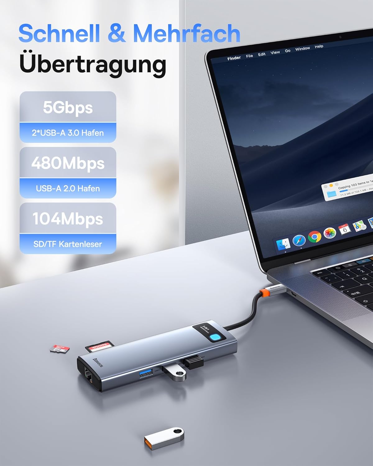 Thumbnail 6 de Baseus 9 in 1 Docking Station 4K@120Hz