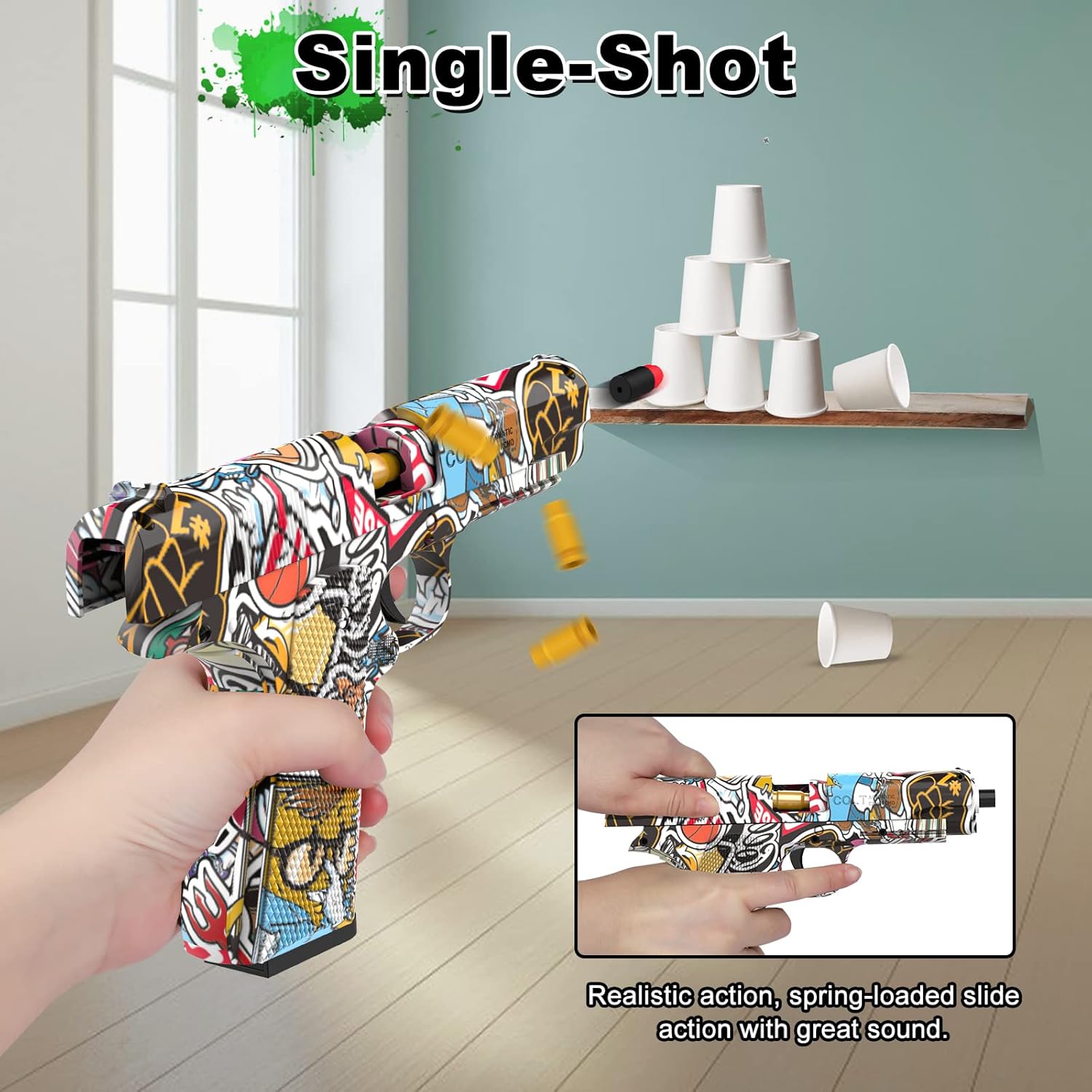 Thumbnail 2 de Toy Gun Foam Blaster pistol with magazine