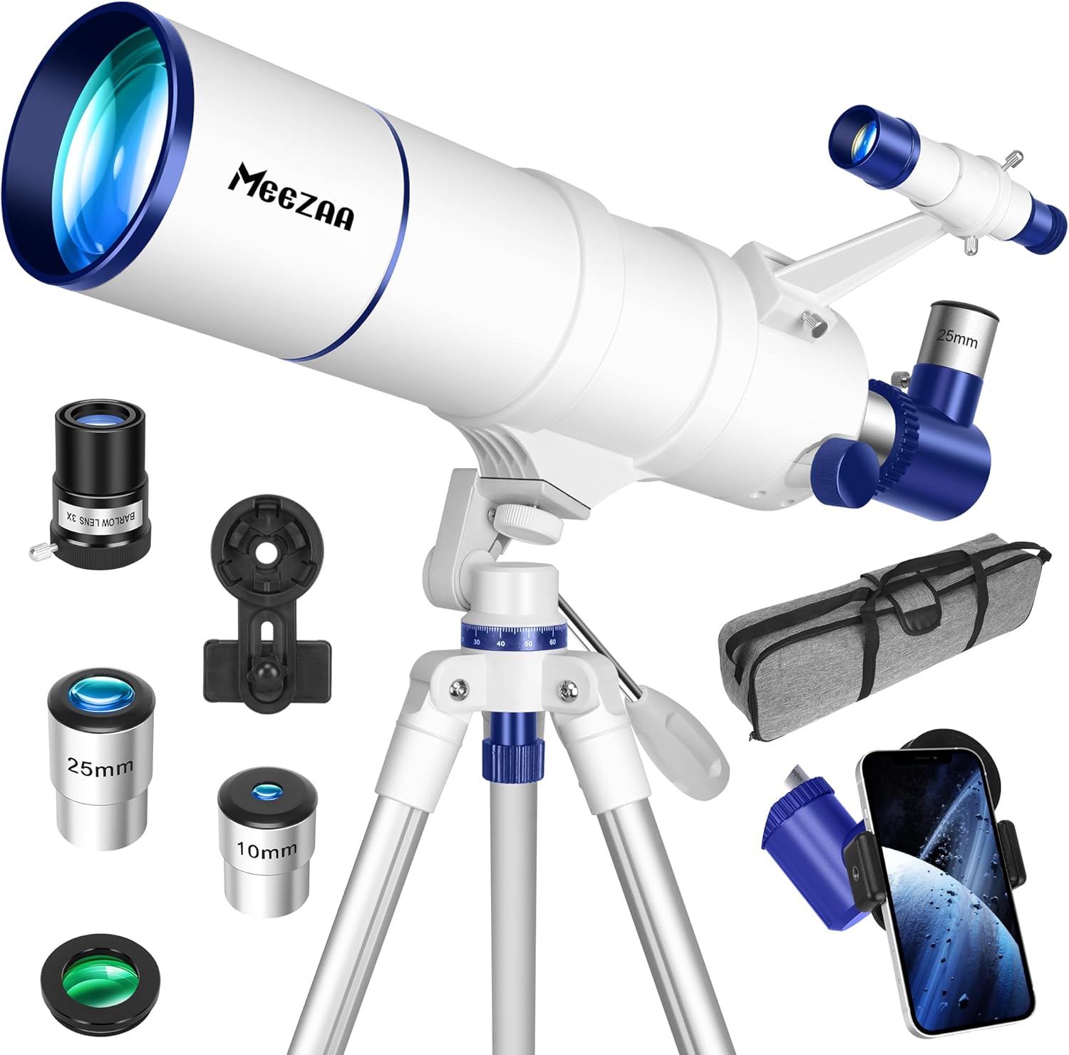 MEEZAA Telescopio 90/550mm para principiantes