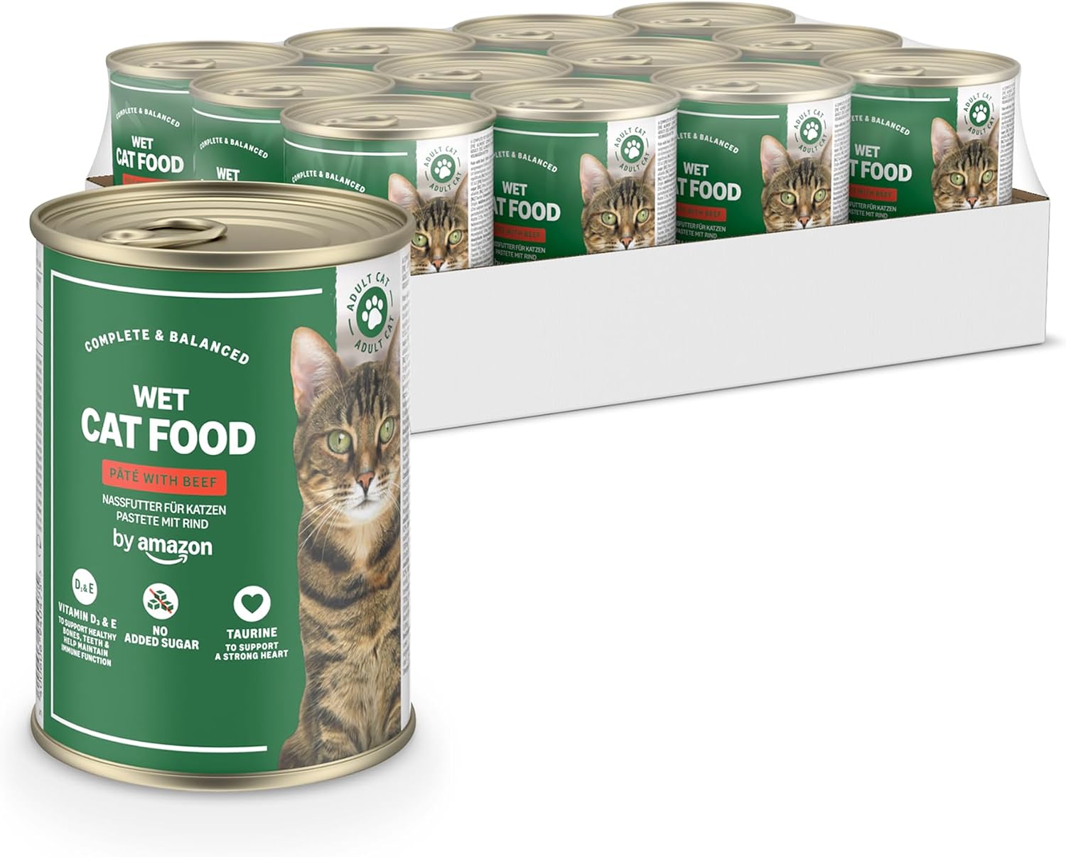 Detalle de by Amazon Comida húmeda gatos paté ternera 12x400 g