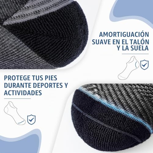 Thumbnail 3 de Niofind Calcetines Tobilleros de Algodón para Hombre y Mujer, 6 pares 43-46