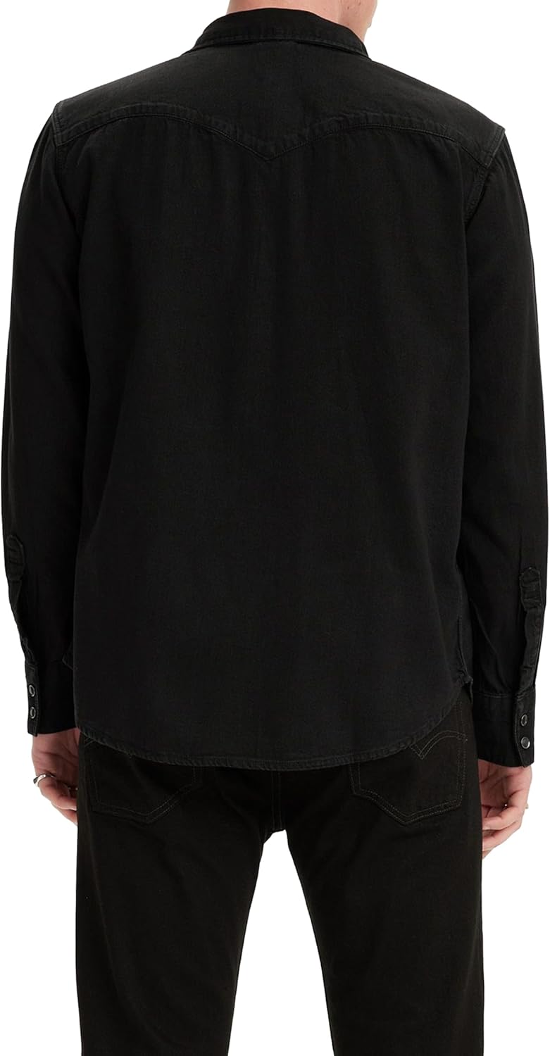 Thumbnail 3 de Levi's Barstow Western Camiseta XL Hombre - Marble Black 🖤