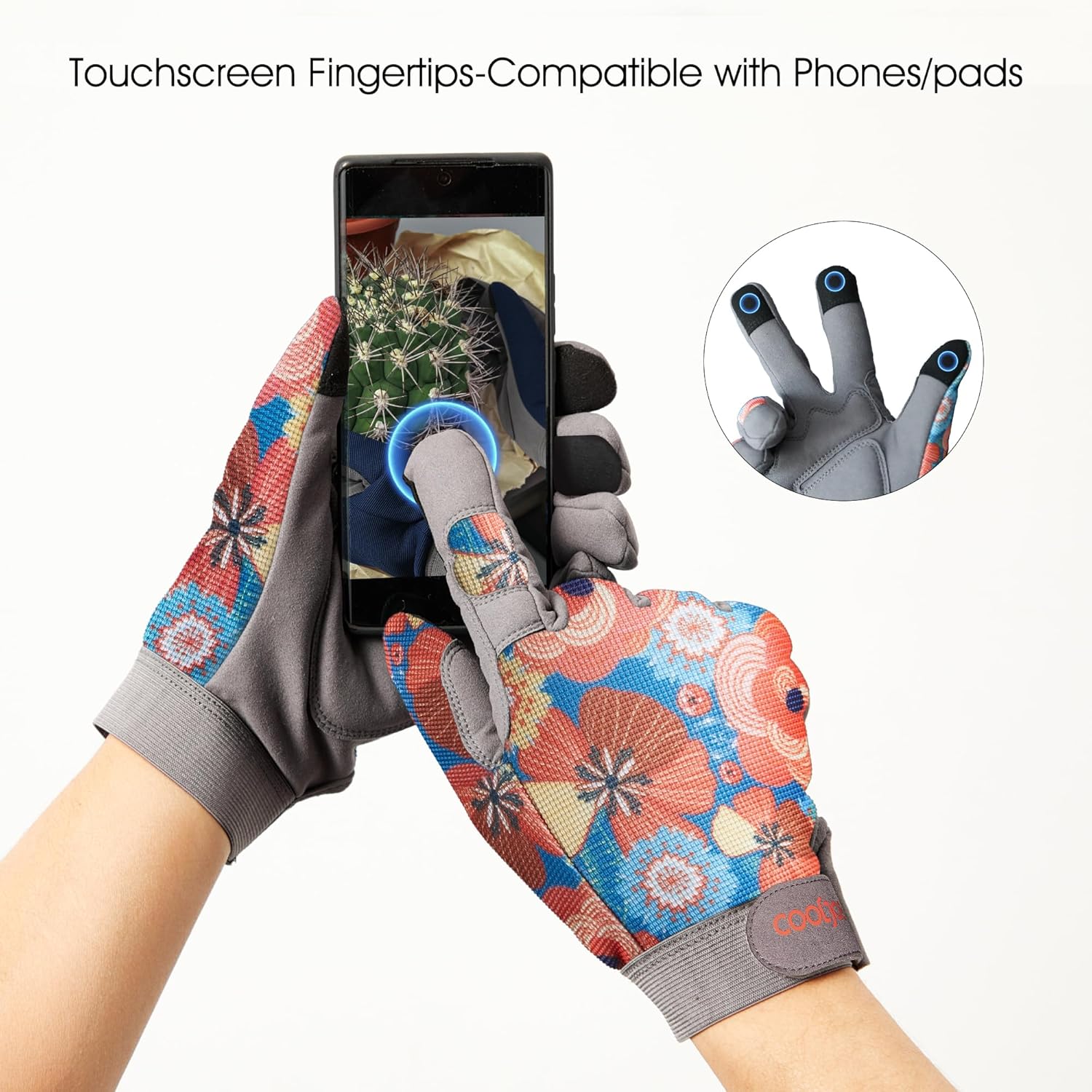Detalle 2 de COOLJOB Gartenhandschuhe für Damen – durchstichsichere Rosenhandschuhe mit Klettverschluss (XS–S, 1 Paar)
