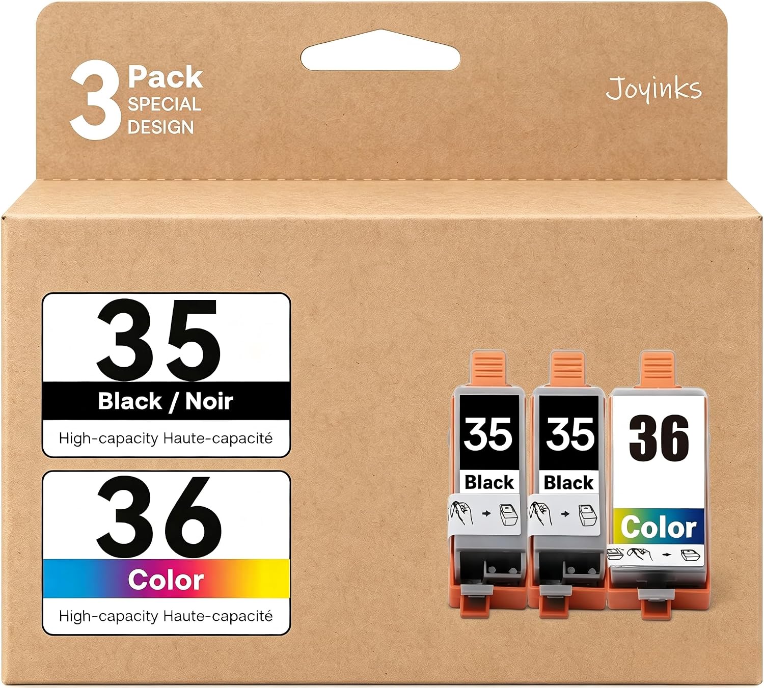 Detalle de Joyinks PGI-35 CLI-36 Remanufactured Ink Cartridge Combo for Canon PIXMA