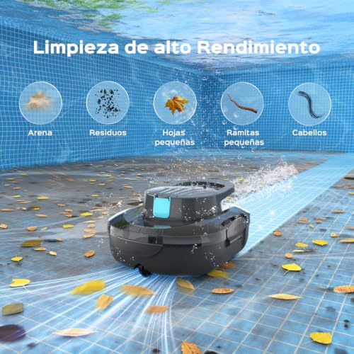 Detalle de BRINBO S1PRO (2026 Upgrade): Robot limpiafondos para piscina de hasta 100 m² con 120 minutos de autonomía