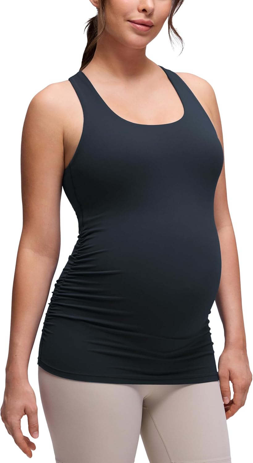 Detalle de CRZ YOGA Butterluxe Donna Racerback Maternità – Cima imbottita con imbottiture removibili