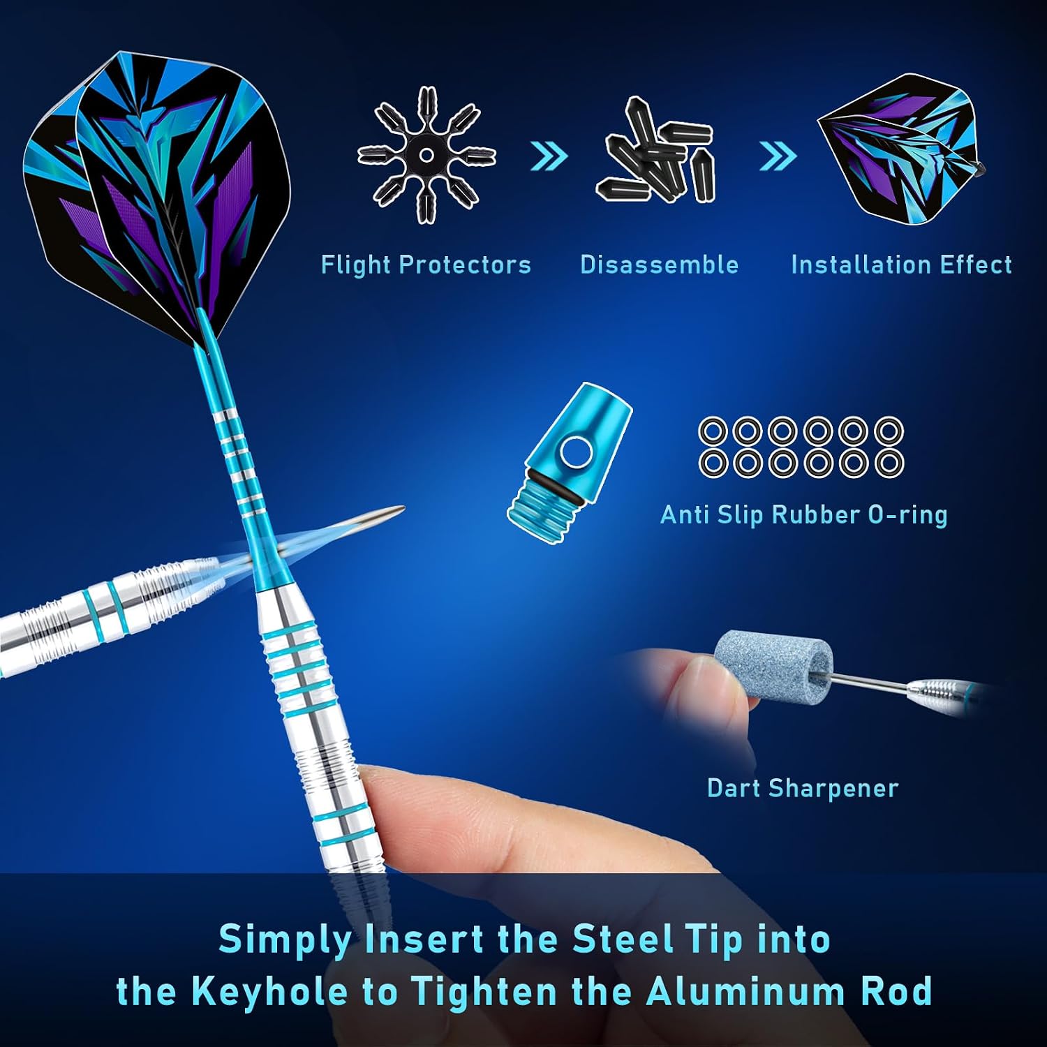 Thumbnail 3 de XAWU 24g Steel Tip Darts Set