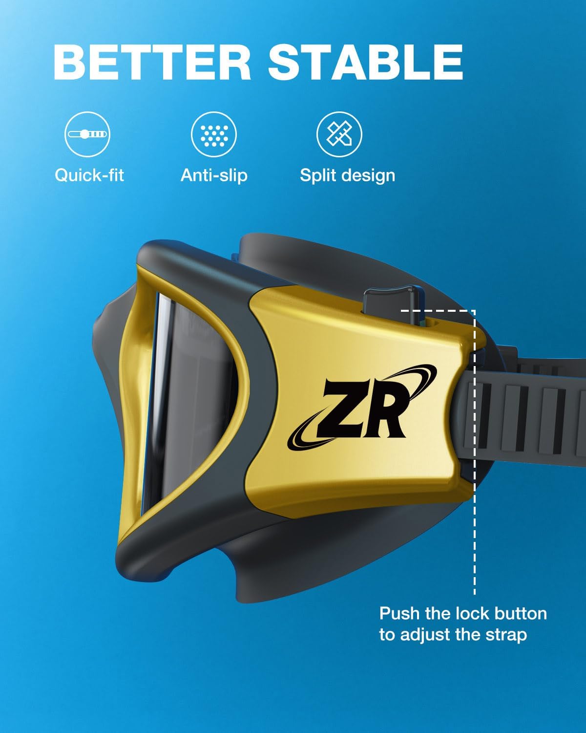 Detalle de ZIONOR G1 Polarisierte Schwimmbrille – UV-Schutz, Anti-Nebel, breites Sichtfeld
