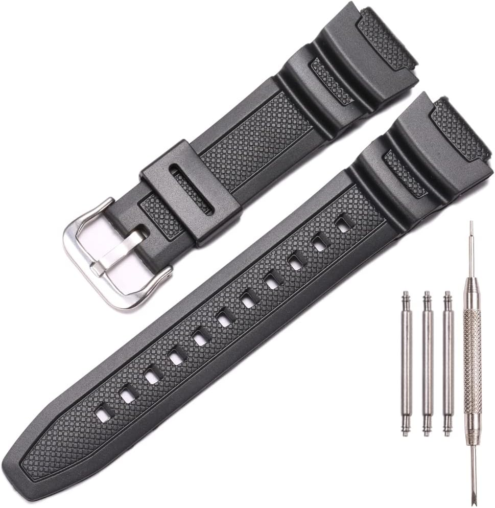 Thumbnail 6 de XBDSW Resin-Armband aus Silikon für Casio Uhren (kompatibel mit 18 mm Bandanstoß)