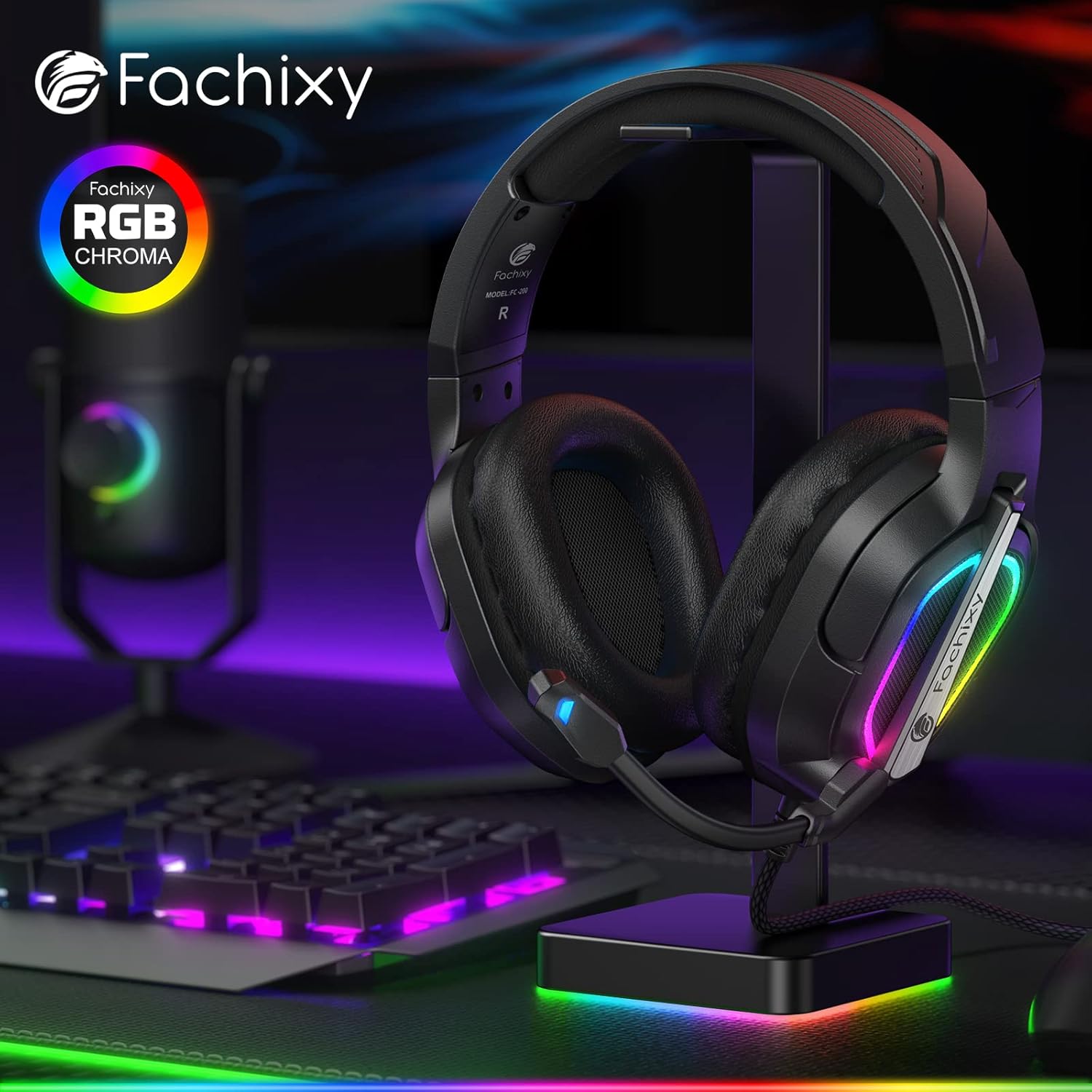 Thumbnail 6 de Fachixy FC200 Gaming Headset – kompatibel mit PS4, PS5, PC, Xbox, Switch und Laptop