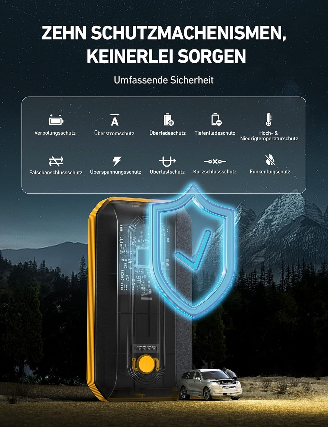 Thumbnail 5 de AstroAI B8 Starthilfe Powerbank für 12V: Booster für PKW & Motorrad, inkl. LED-Licht