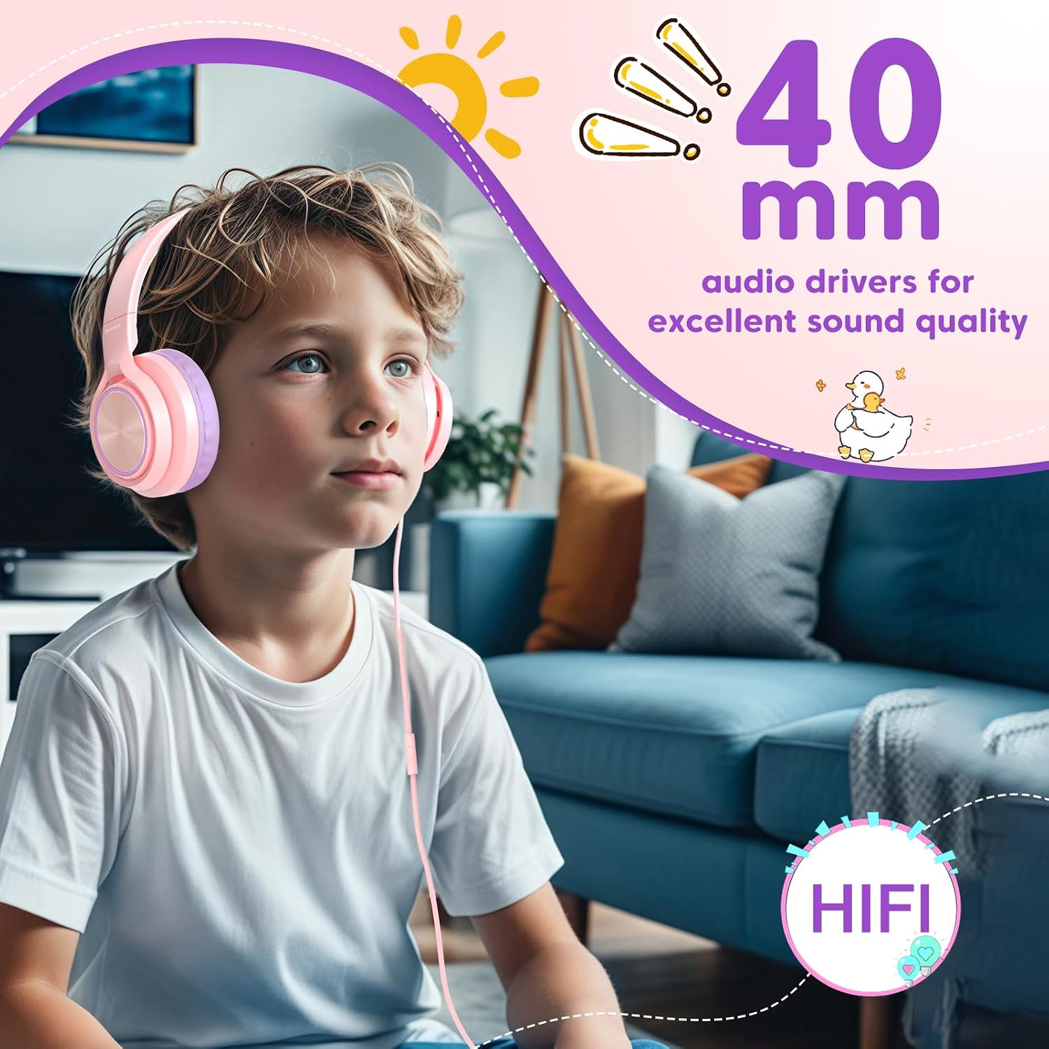 Thumbnail 5 de INFURTURE CH5 Kids Headphones 94dB
