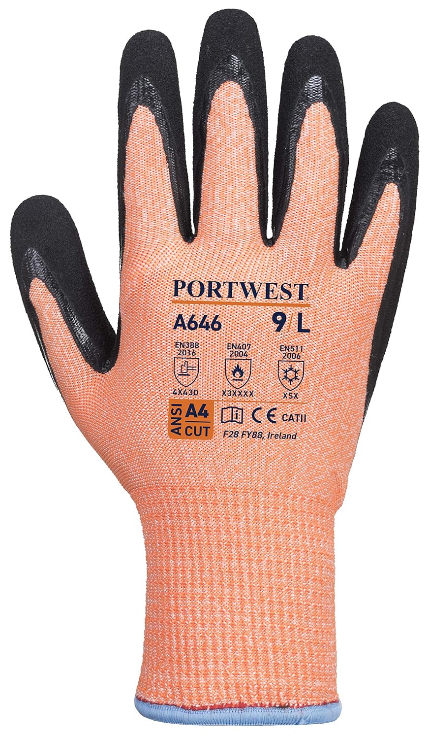 Thumbnail 2 de Portwest Vis-Tex Winter HR Cut Guanti in nitrile XXXL