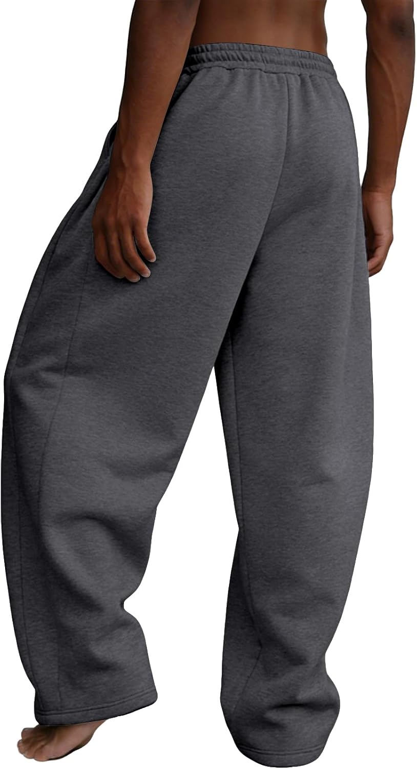 Detalle 2 de Wide-Leg Fleece Sweatpants, 65% Polyester