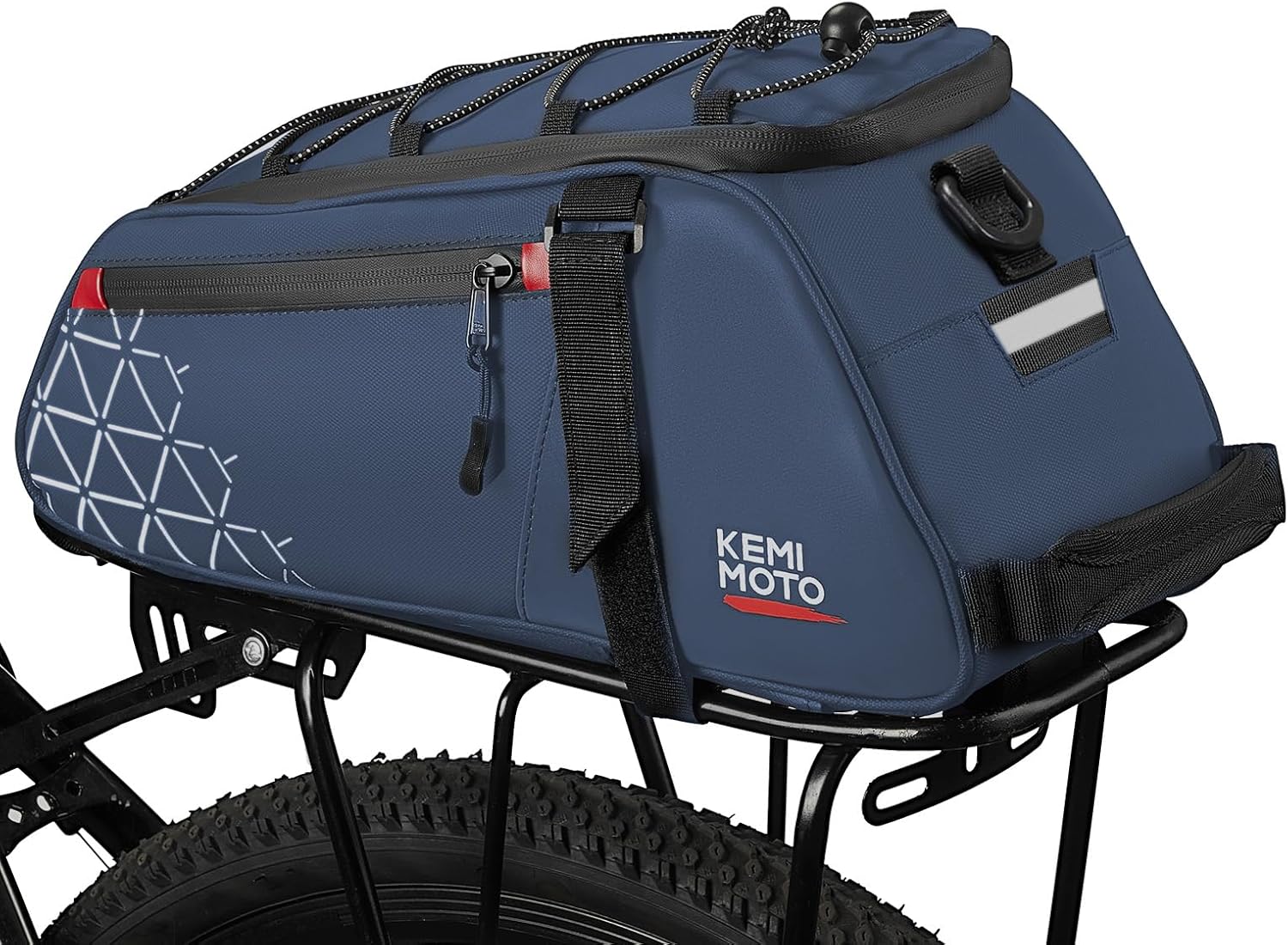 Detalle de KEMIMOTO 2 in 1 Borse per Bici 8L: Borsa posteriore impermeabile in PVC, doppia funzione e portabilità