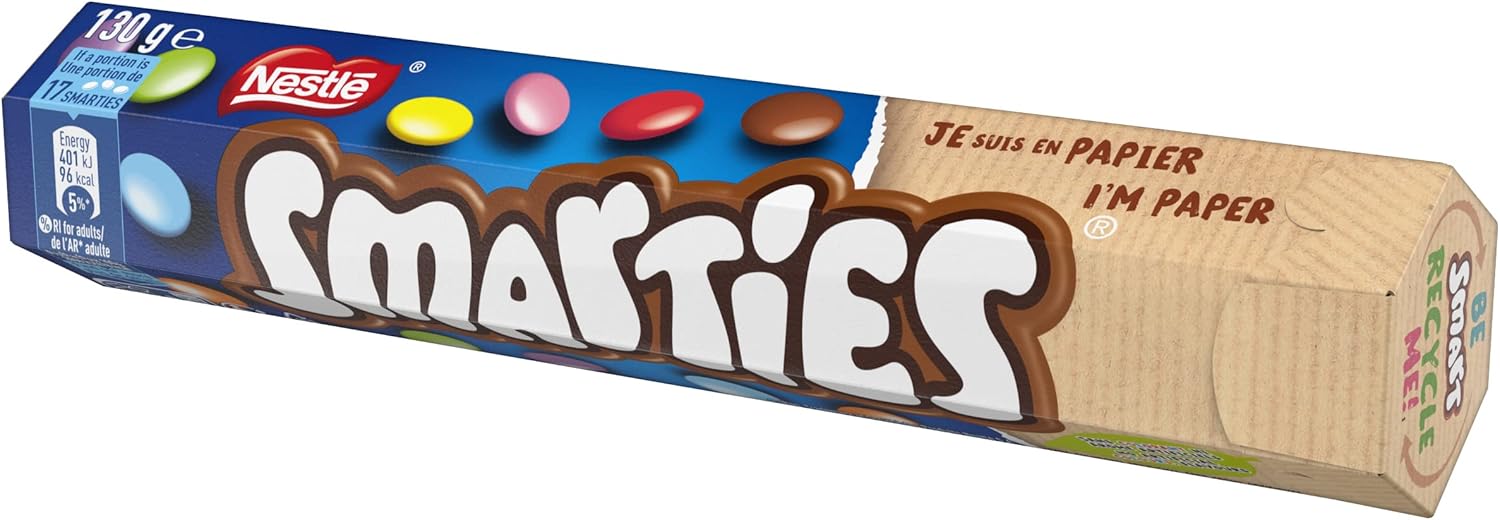 Thumbnail 2 de Smarties Bonbons Chocolatés – Tube géant 130 g (Lot de 4)