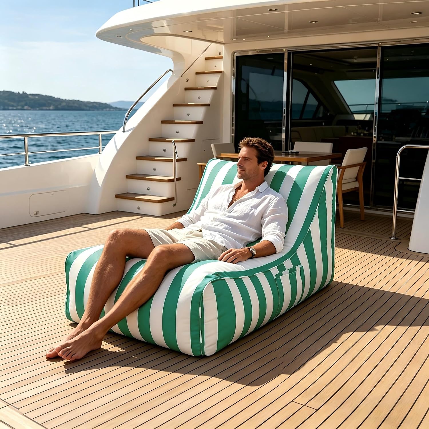 Detalle de LANMOUNTAIN Bean Bag Chair with Memory Foam