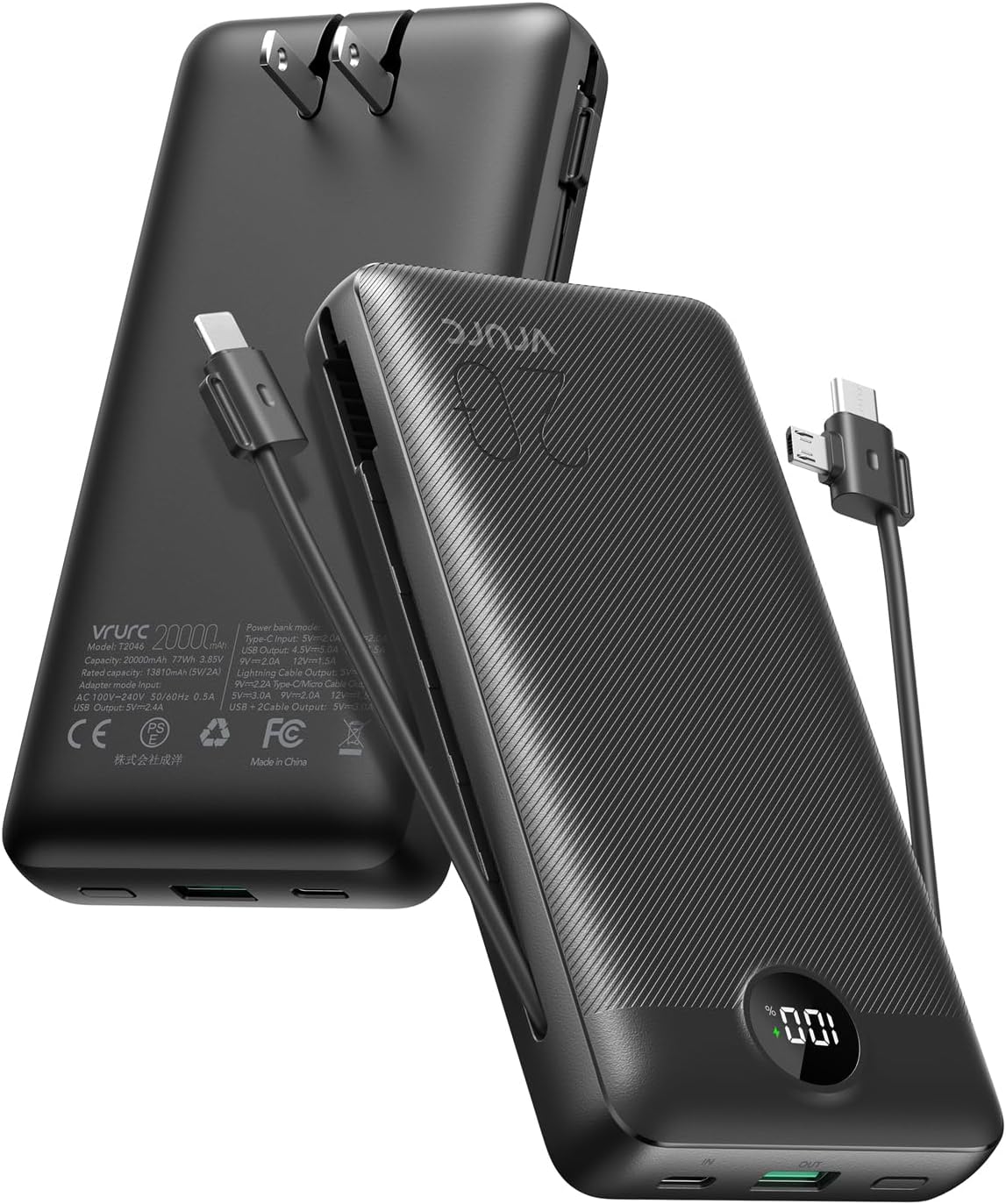 Detalle de VRURC Portable Charger 20000mAh
